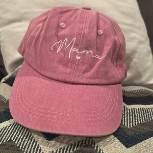 Womens Baseball Hat Pink Mama OS NEW